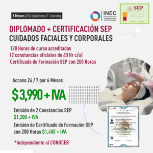 CertificaciĂłn en cuidados faciales y corporales