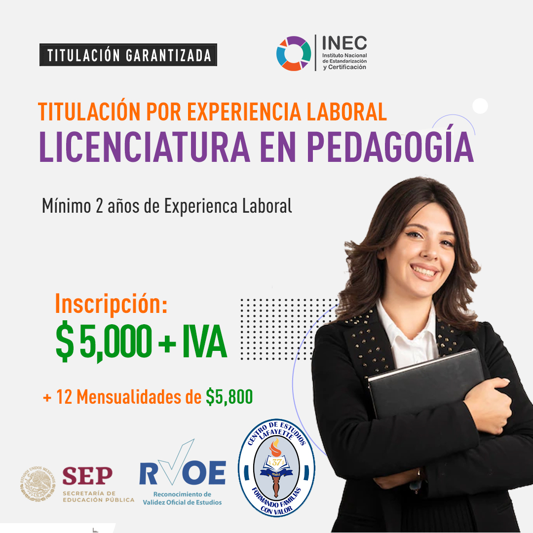 Lic. en PedagogĂa